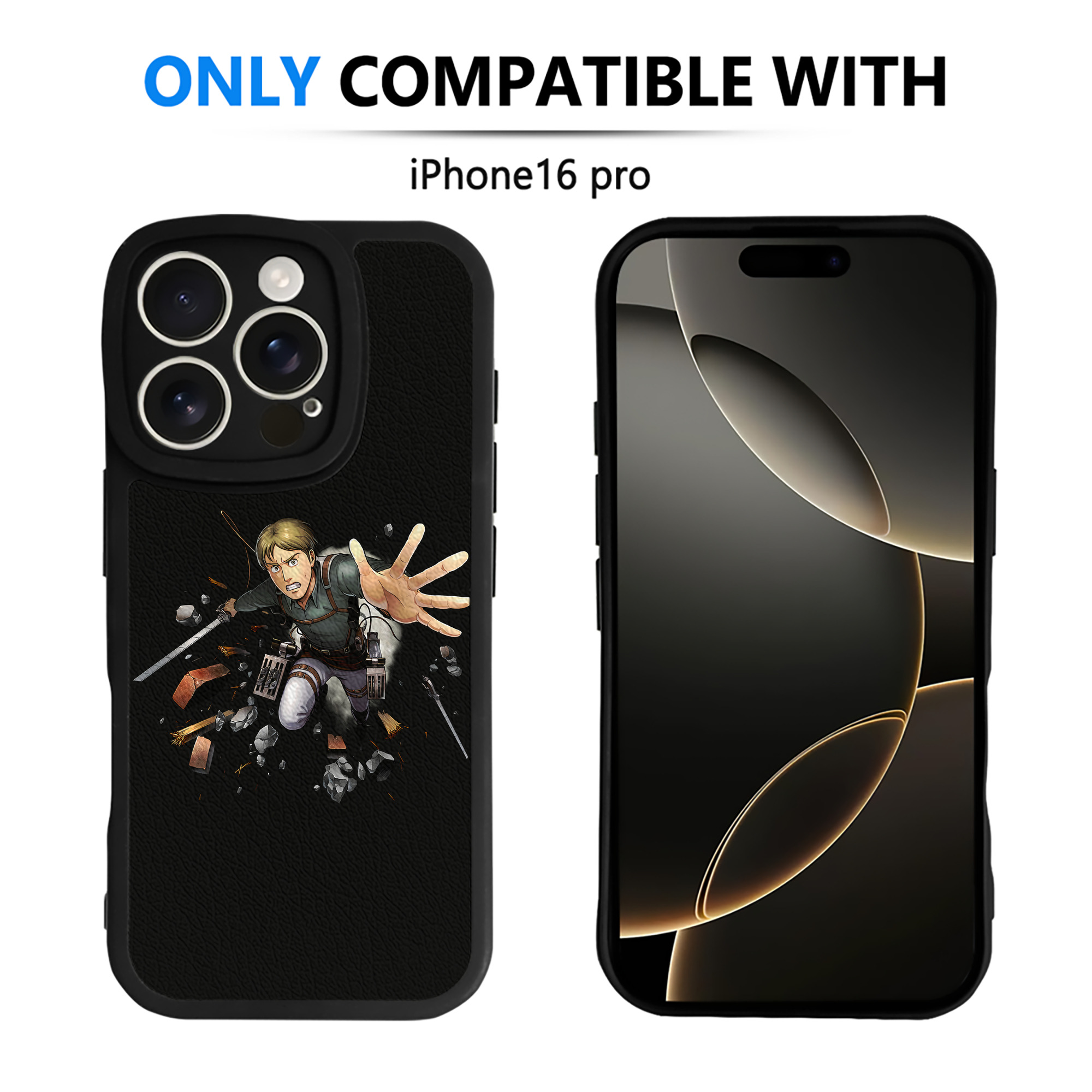 （画像用） 進撃の巨人 Attack on Titan 【iPhone 16シリーズ対応】シリコンスマホケース（レザー調） 材質：シリコン